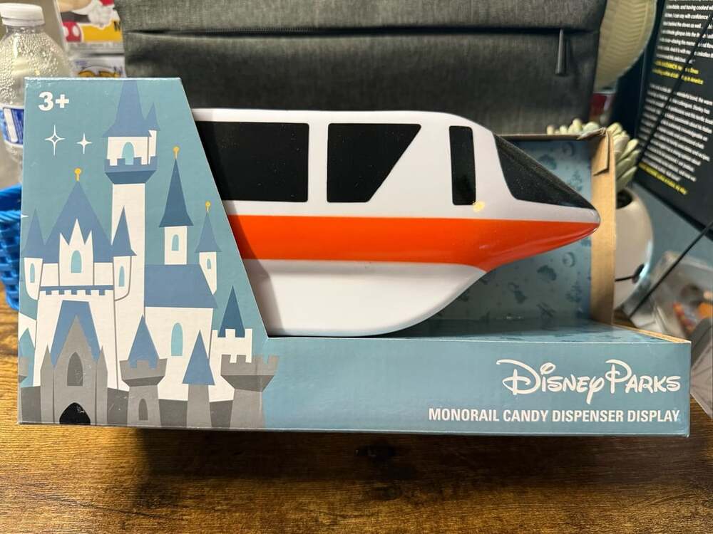 NEW Disney Parks Orange Monorail Pez Candy Dispenser Display